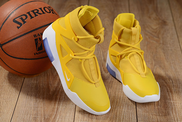 Nike Air Fear of God Yellow White Shoes